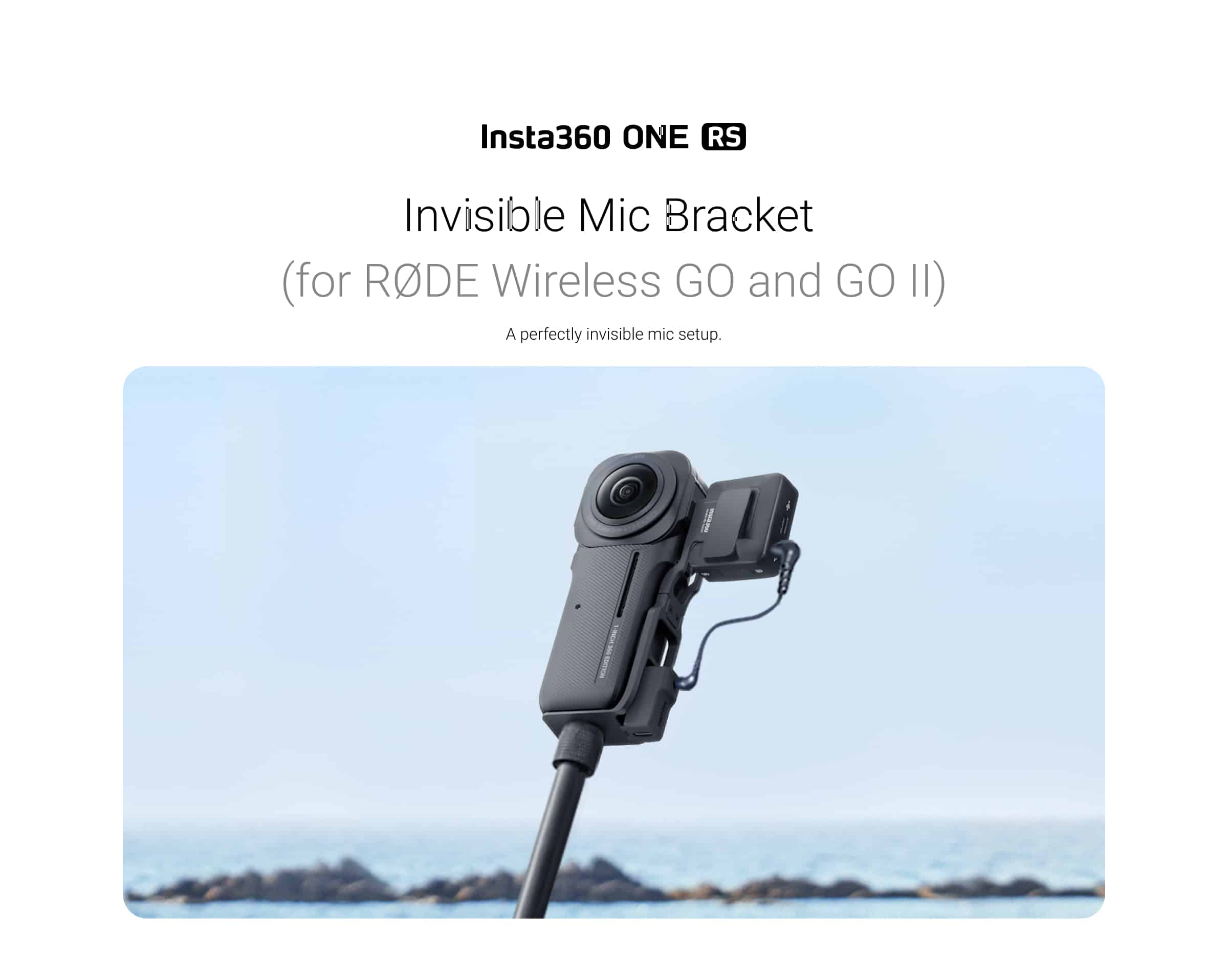 Giá đỡ mic tàng hình Insta360 ONE RS Invisible Mic Bracket