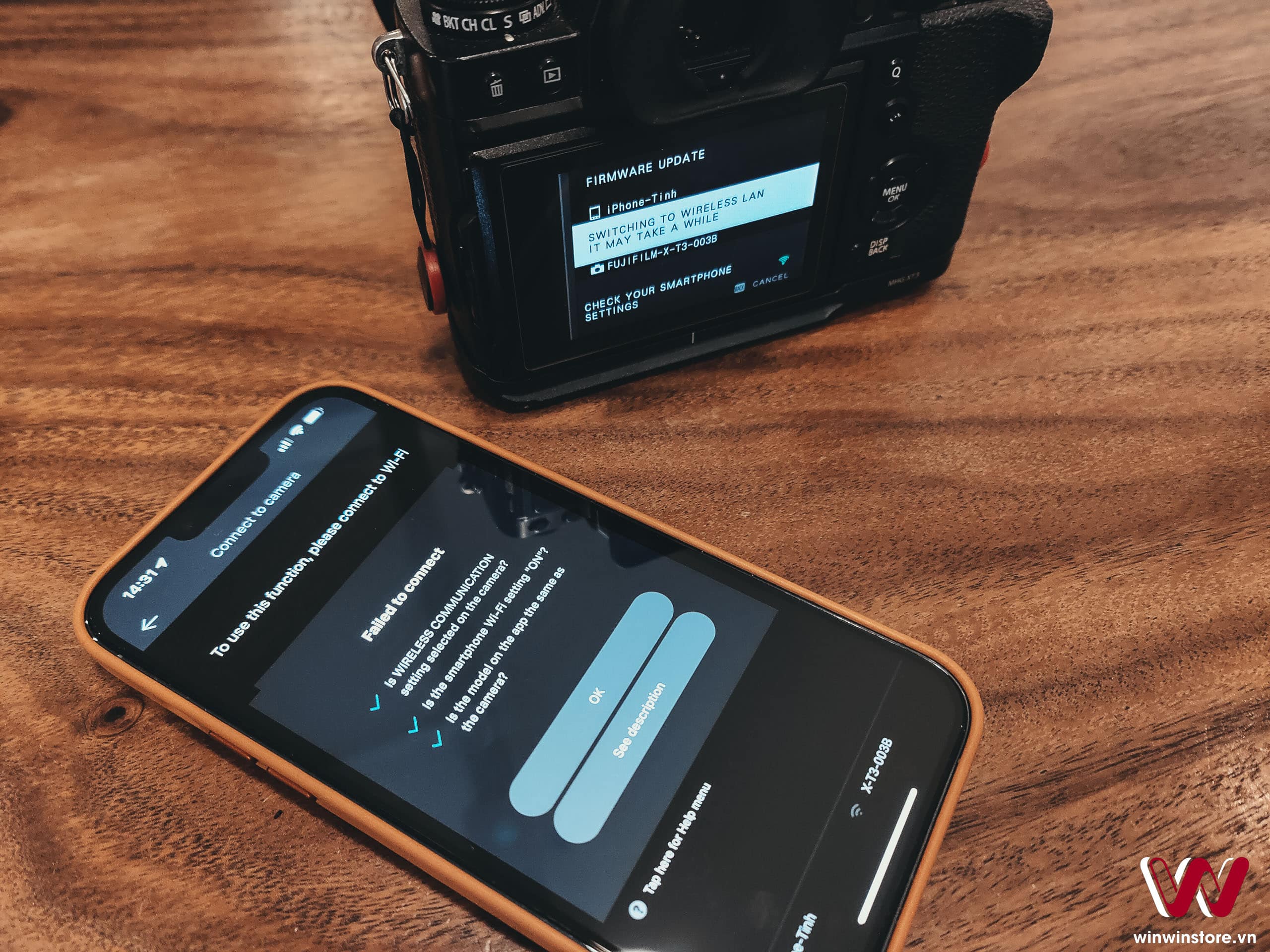 Hướng dẫn cập nhật firmware máy ảnh Fujifilm bằng điện thoại