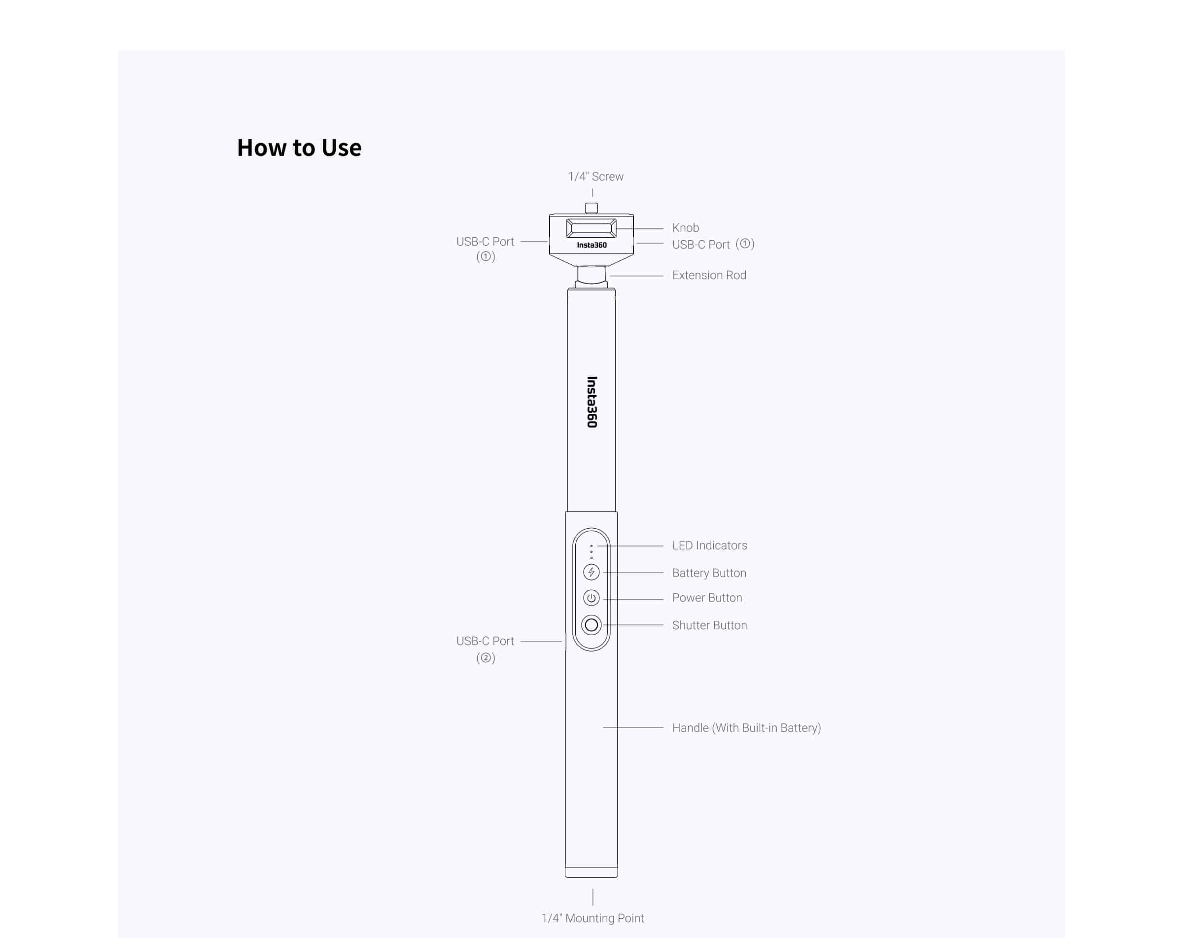 Insta360 Power Selfie Stick 1