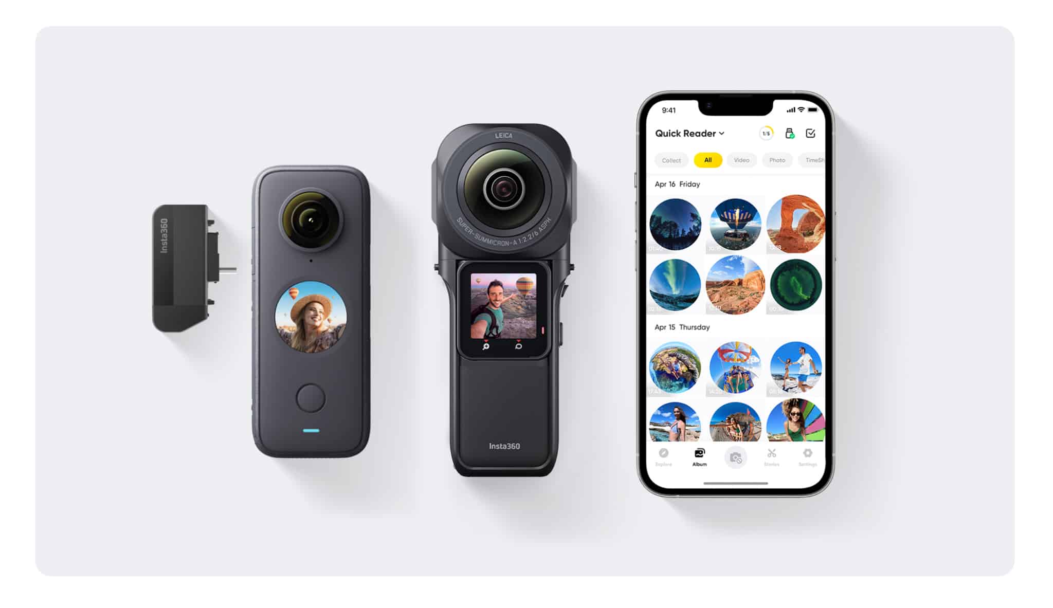 Insta360 One X2 Quick Reader (Vertical Version)