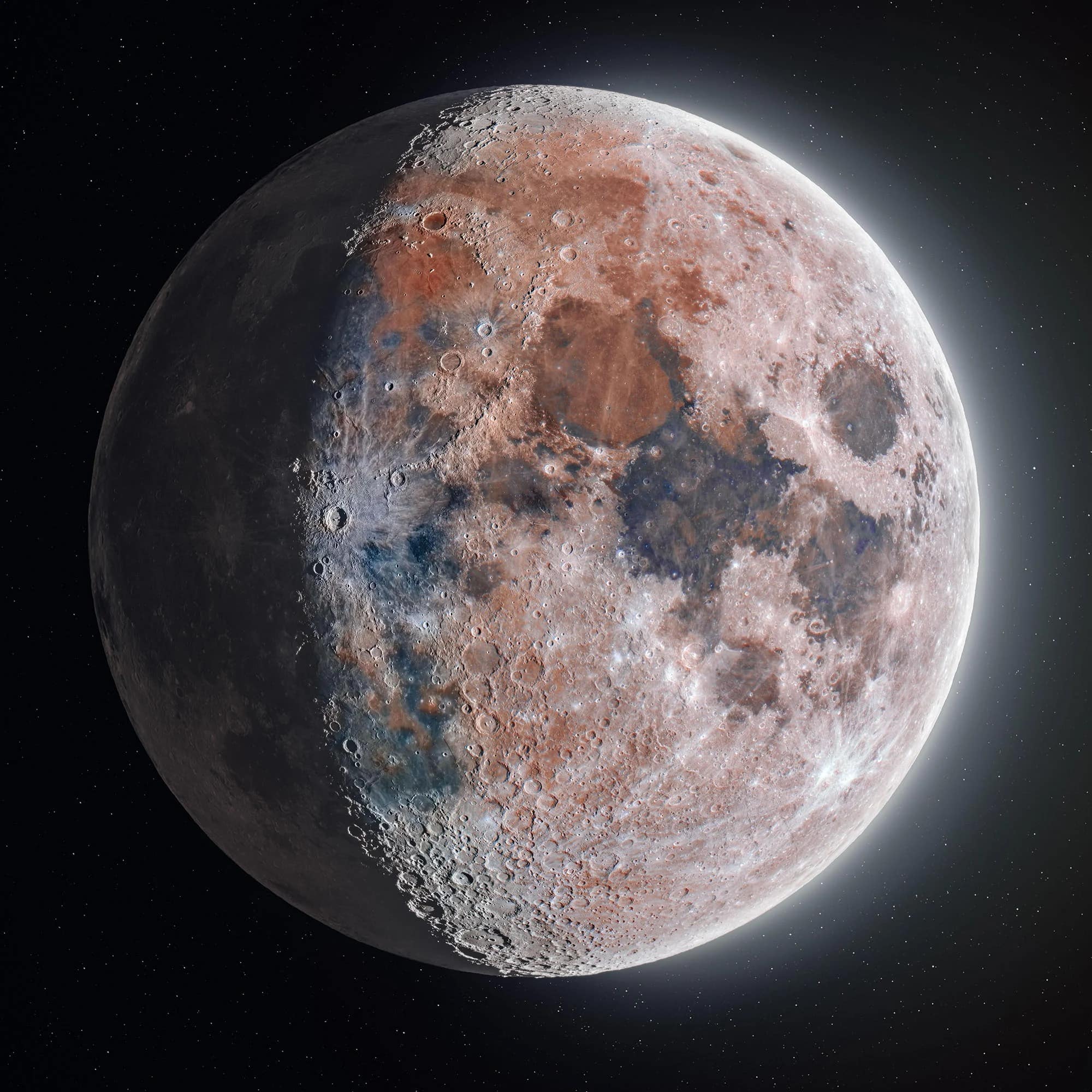 Hai nhiếp ảnh gia đã mất 2 năm để tạo bức ảnh Mặt Trăng siêu khủng 174MP