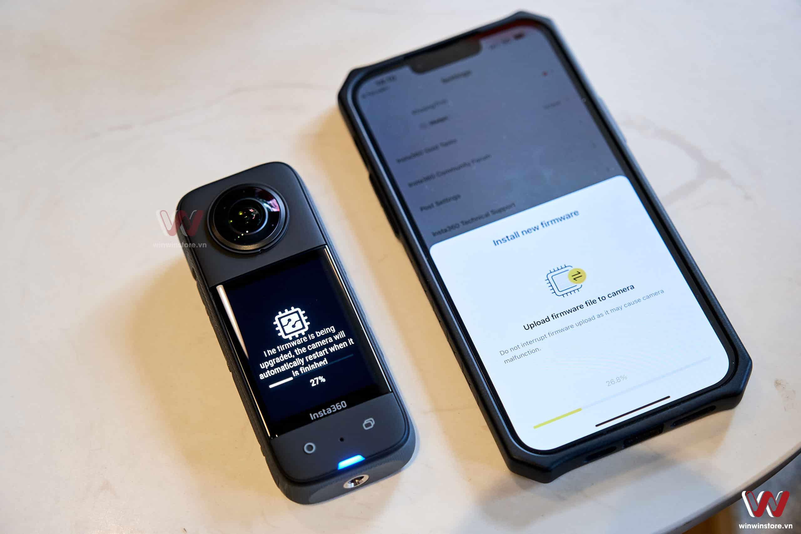 Hướng dẫn cập nhật firmware cho camera Insta360 X3 bằng ứng dụng smartphone