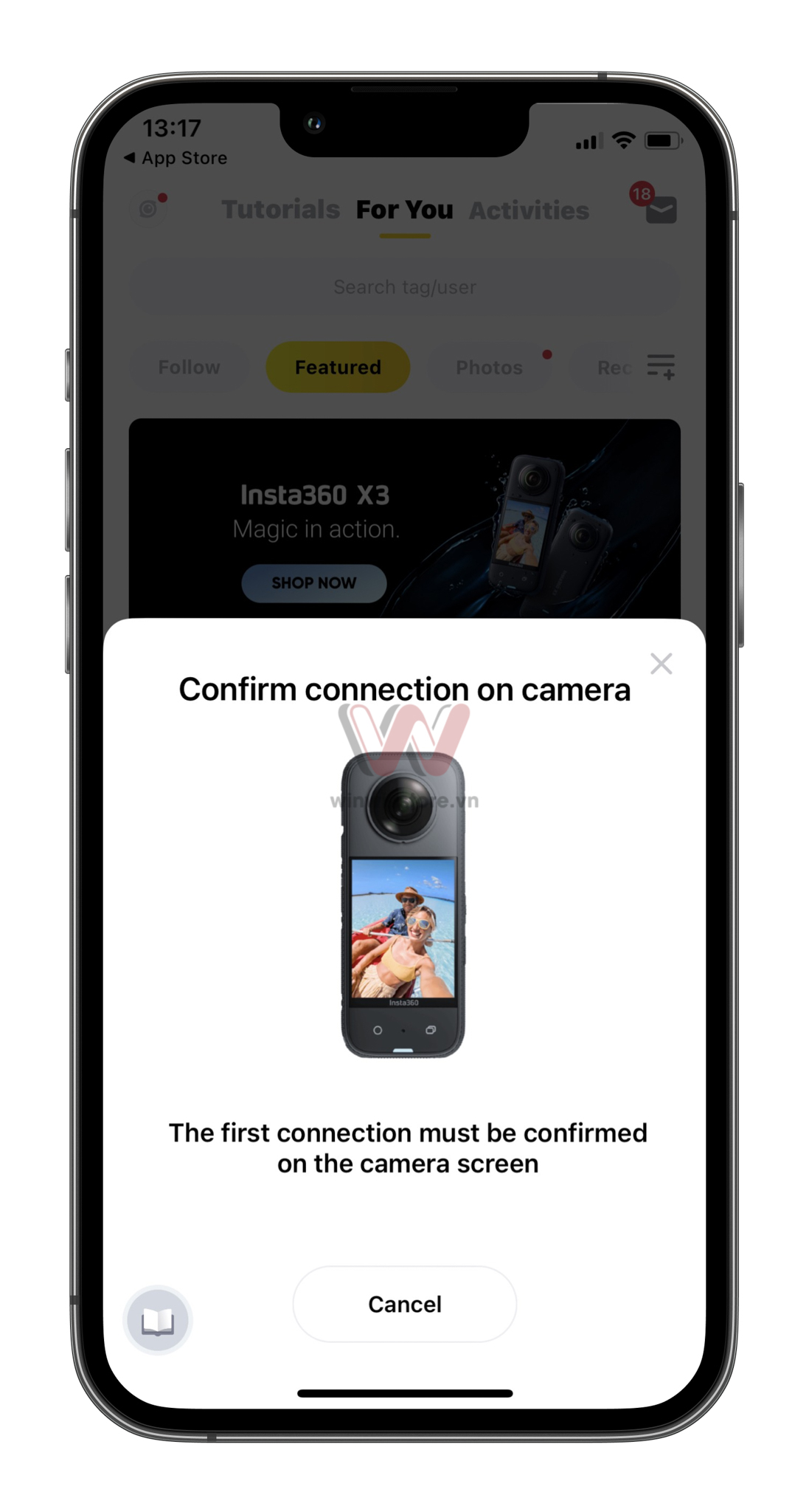 Hướng dẫn kết nối camera Insta360 X3 với smartphone của bạn