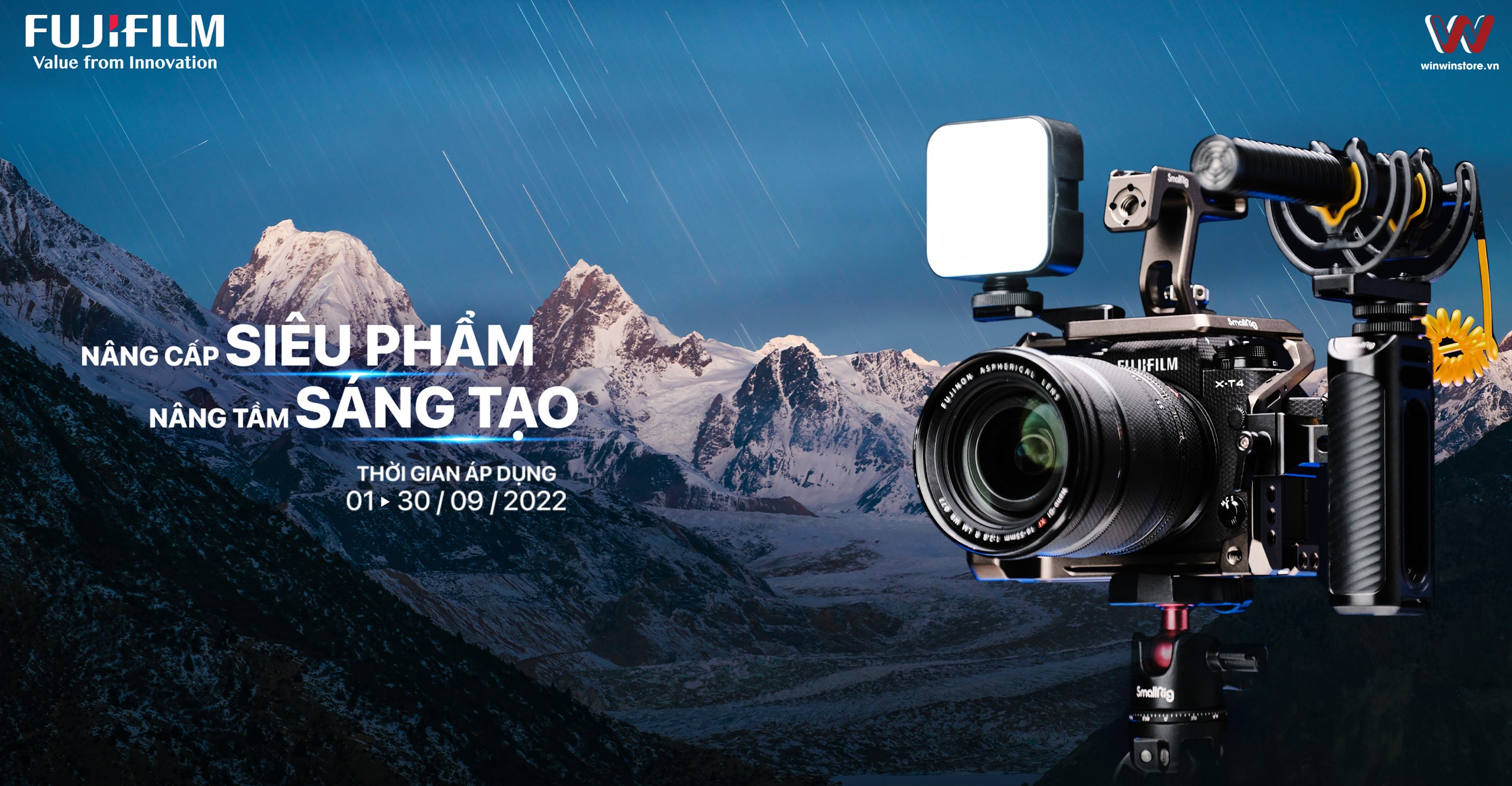 Nâng cấp siêu phẩm – Nâng tầm sáng tạo cùng X: Khuyến mãi loạt sản phẩm Fujifilm trong tháng 9 này