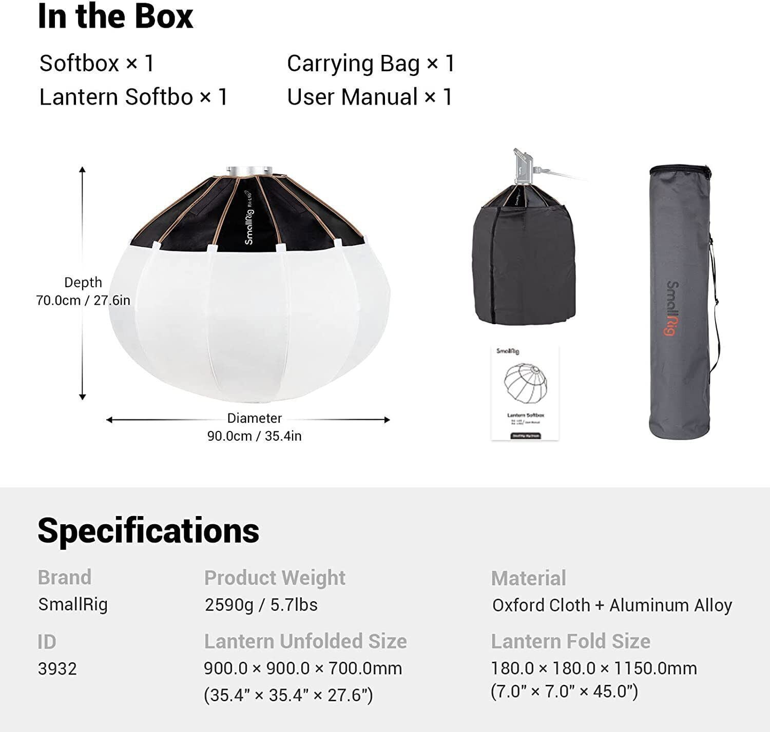 Phụ kiện SmallRig RA-L90 Lantern Softbox