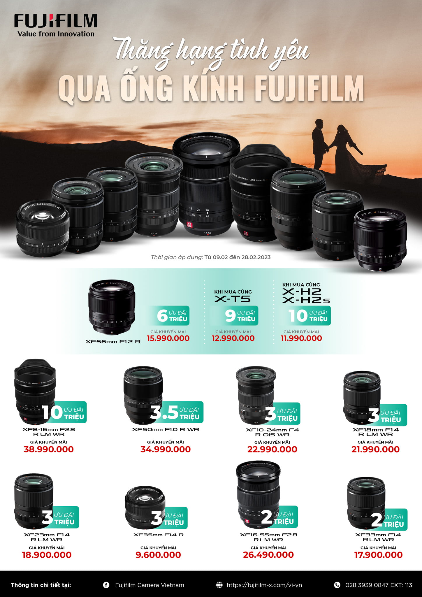 Khuyến mãi tháng 2 giảm giá loạt máy ảnh và ống kính Fujifilm tại WinWinStore