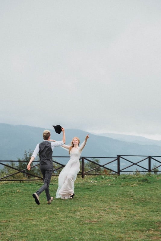overcast wedding photo with redu