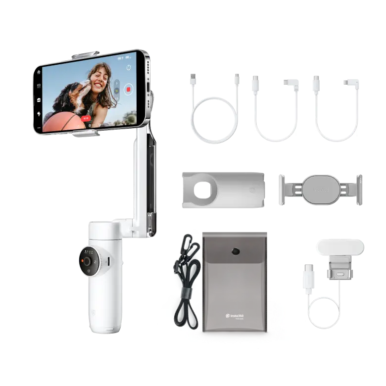 Tay cầm chống rung smartphone Insta360 Flow - Creator Kit (Gray)