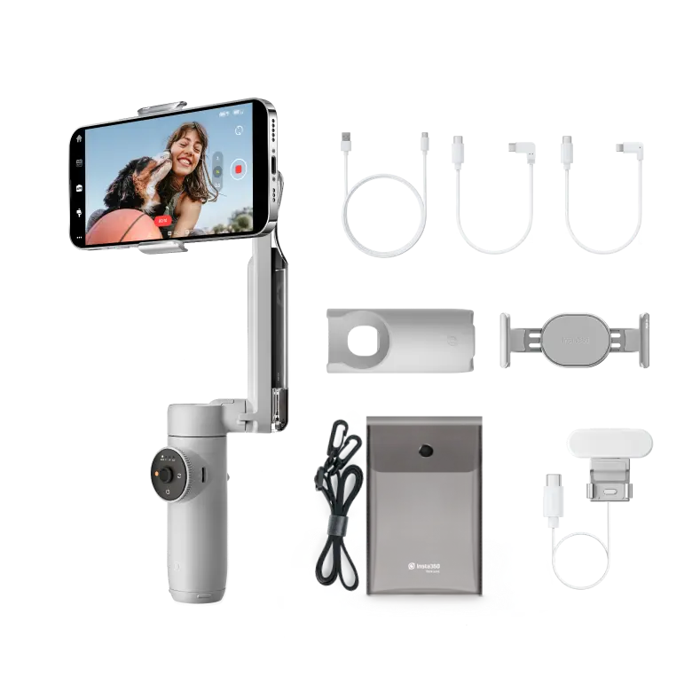Tay cầm chống rung smartphone Insta360 Flow - Creator Kit (White)