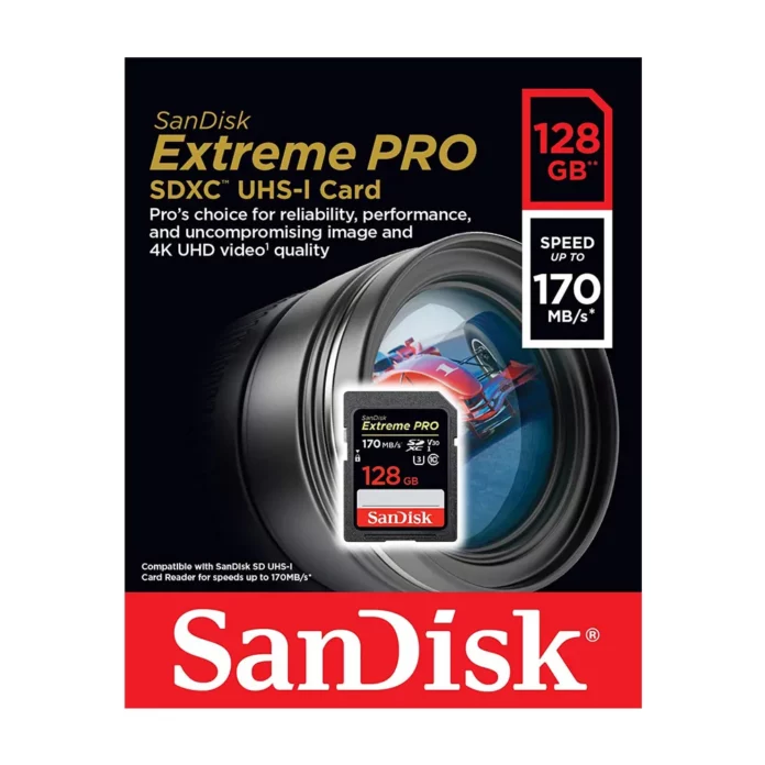 Thẻ nhớ SD Sandisk Extreme Pro UHS-I SDXC 128GB 170MB/s