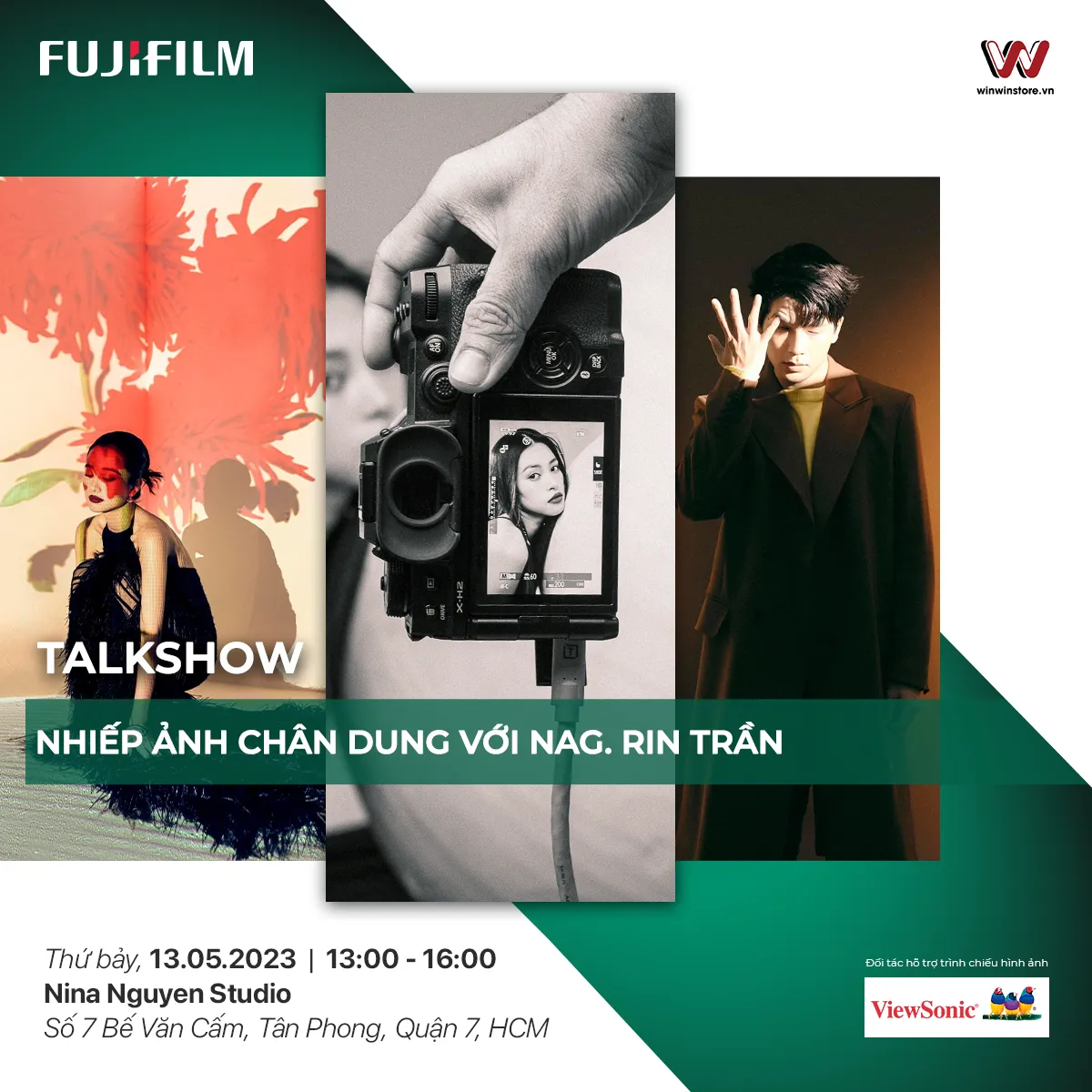 Fujifilm Việt Nam cùng WinWinSore tổ chức talkshow Nhiếp ảnh Chân dung với NAG. Rin Trần