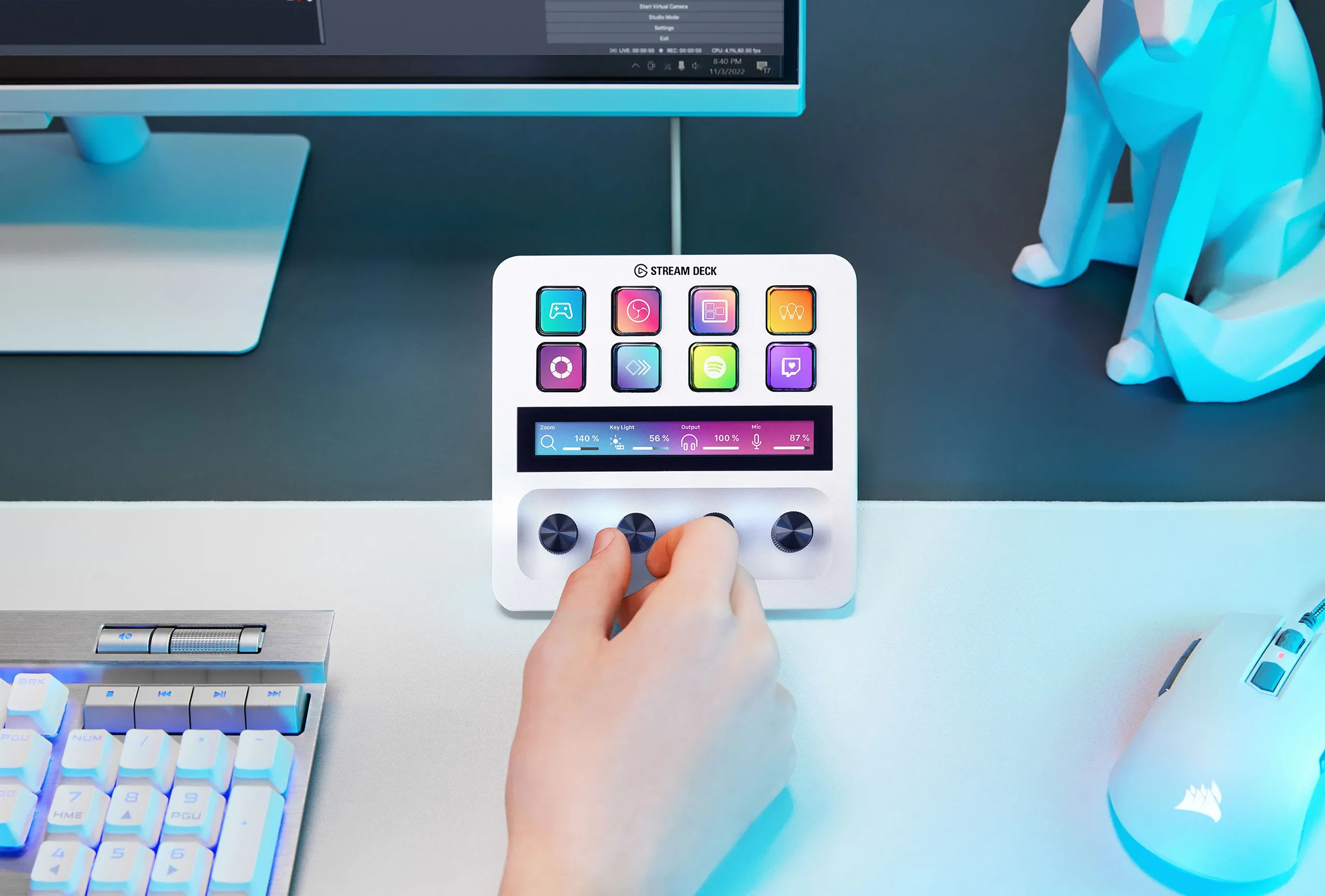 stream deck plus white 03 ib1cat