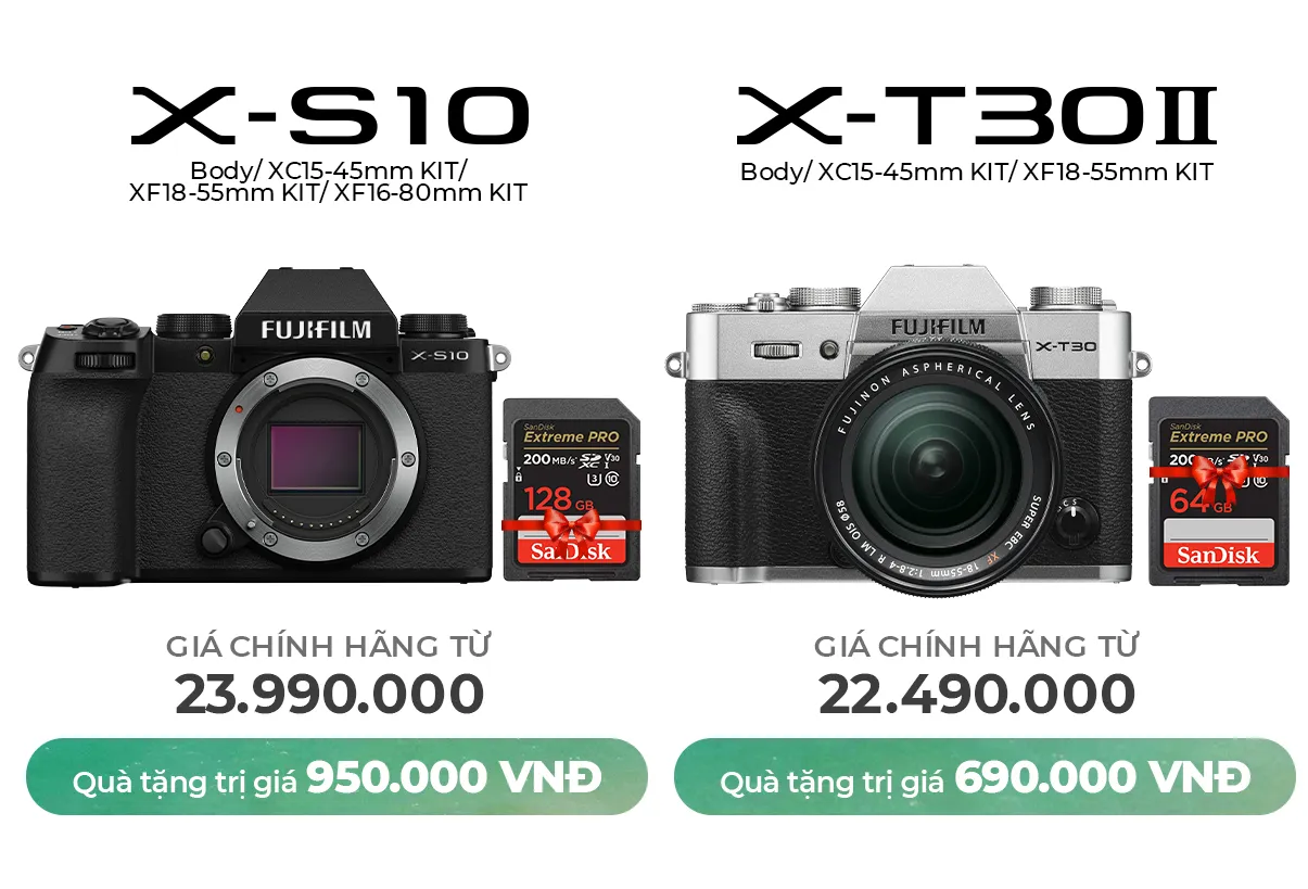 Khuyến mãi tháng 6 cùng Fujifilm: Loạt phần quà khi mua Fujifilm X-H2, X-H2s và X-T5