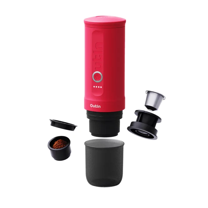 Máy pha cafe Outin Nano Portable Espresso Machine (Crimson Red)