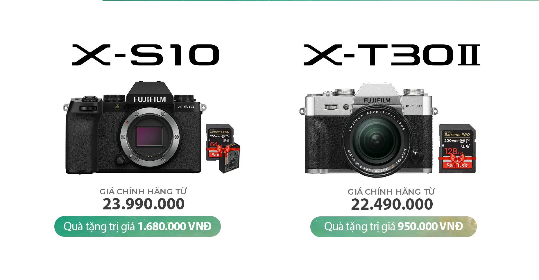 Khuyến mãi tháng 7 cùng Fujifilm: Tặng kèm thẻ nhớ tốc độ cao khi chọn mua Fujifilm X-T5, X-H2 và X-H2s