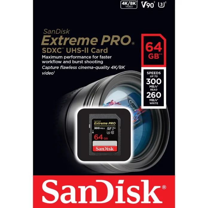 Thẻ nhớ SD Sandisk Extreme Pro UHS-II SDXC 64GB 300MB/s