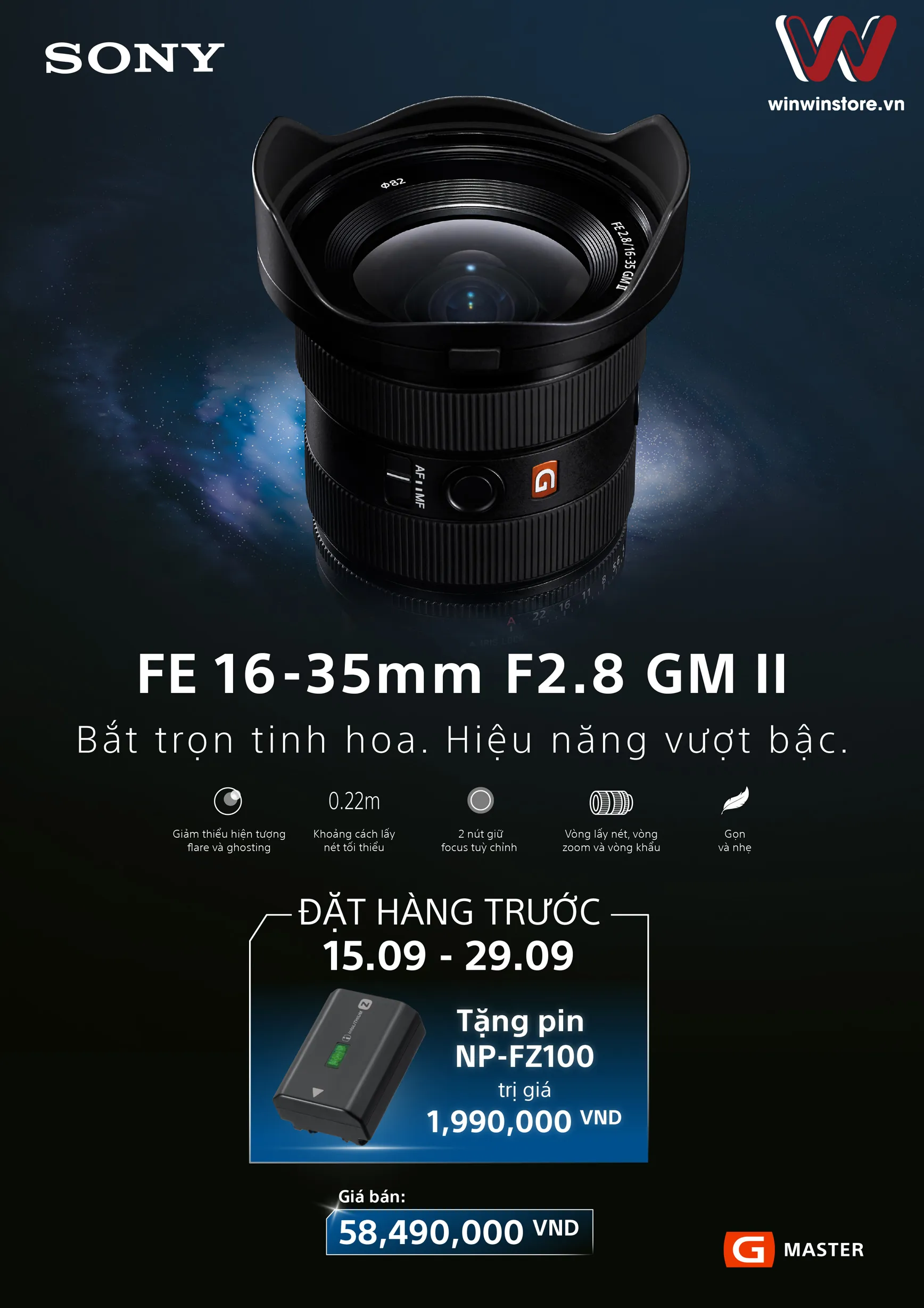 Đặt trước bộ đôi máy ảnh Sony A7CR và A7C II cùng ống kính mới, giá lần lượt 50.99 và 69.99 triệu cùng quà tổng trị giá gần 5 triệu đồng