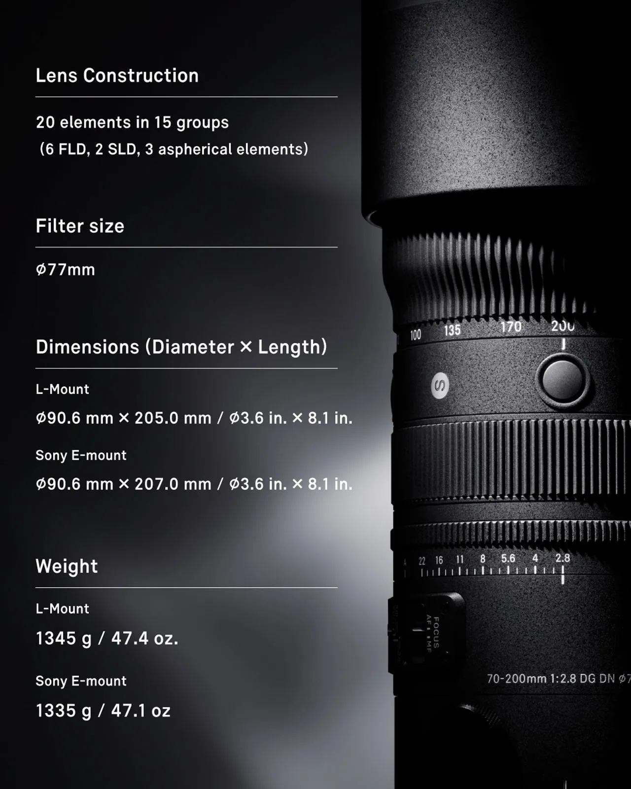 Sigma tiết lộ thêm thông tin về ống kính Sigma 70-200mm F2.8 DG DN OS Sport