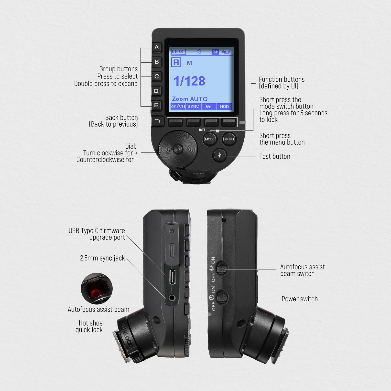 Trigger Neewer QPRO-C TTL Wireless cho Canon