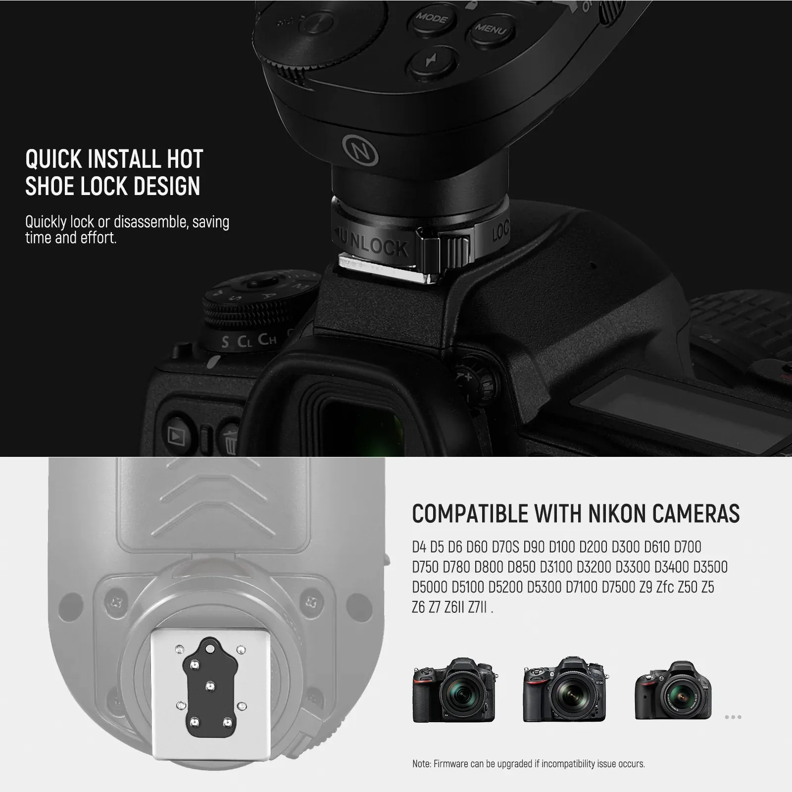 Trigger Neewer QPRO-N TTL Wireless cho Nikon