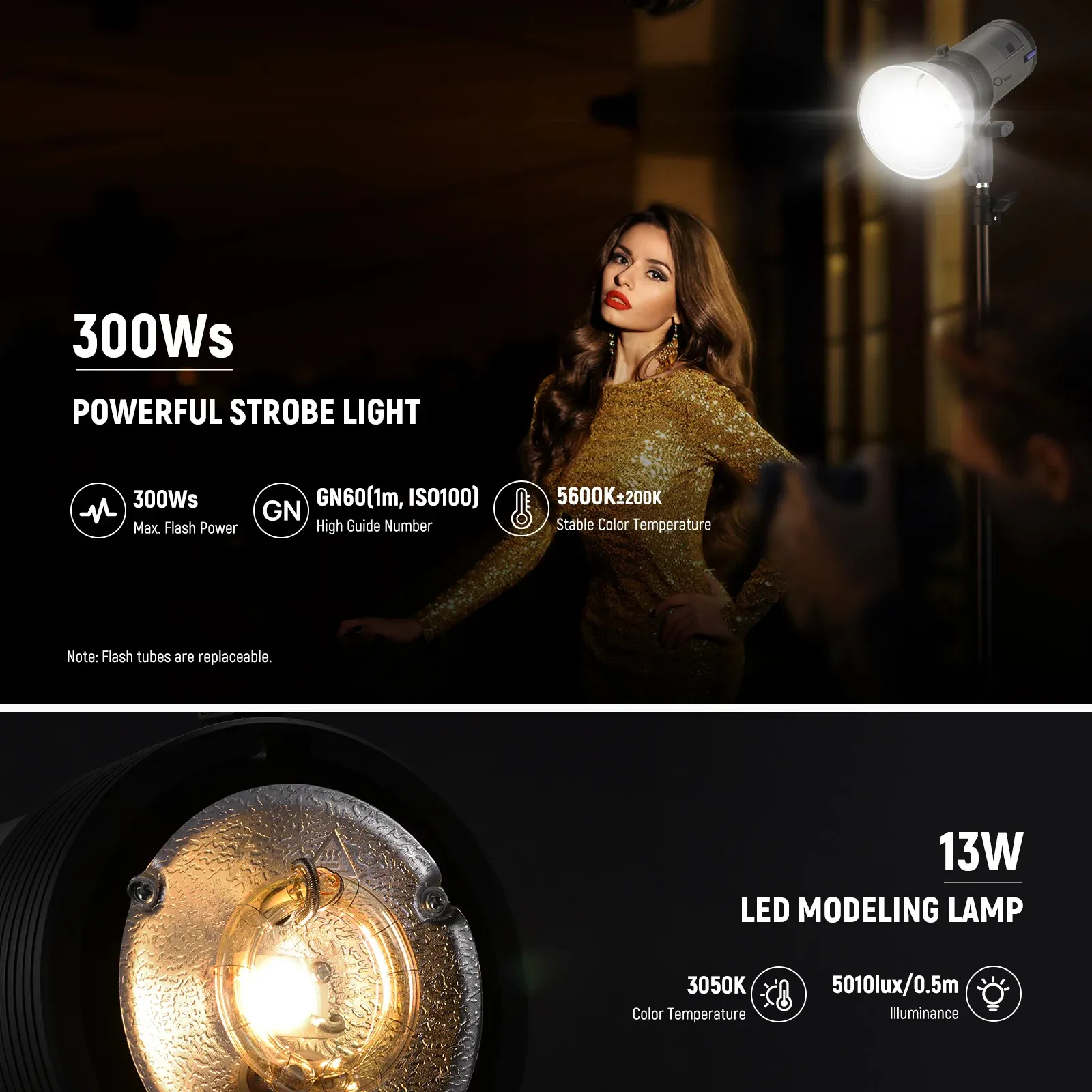 Đèn flash Neewer Q300 300Ws 2.4G Outdoor Strobe