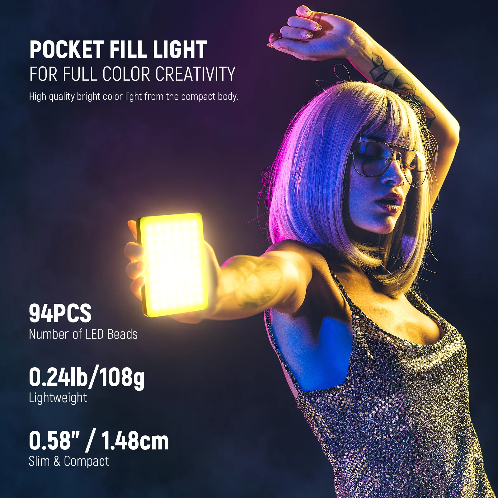 Đèn Neewer VL67C RGB Phone Selfie Light