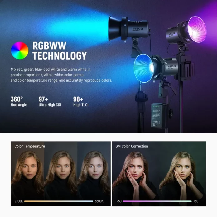 Đèn Neewer MS60C RGB LED Monolight