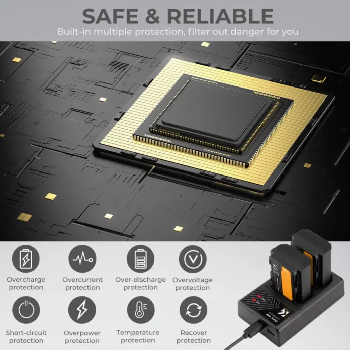 Bộ pin sạc K&F Concept NP-FZ100 cho Sony | 1 dock sạc và 2 pin