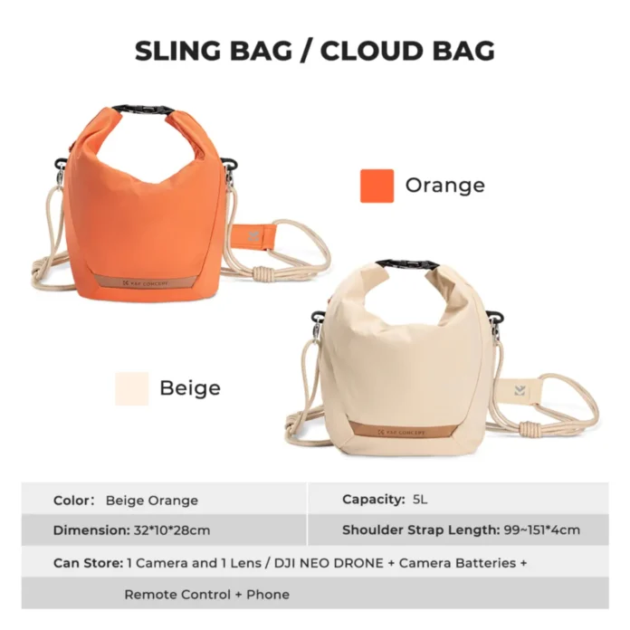 Túi đeo chéo K&F Concept Sling Bag 5L - KF13.168 (Beige)