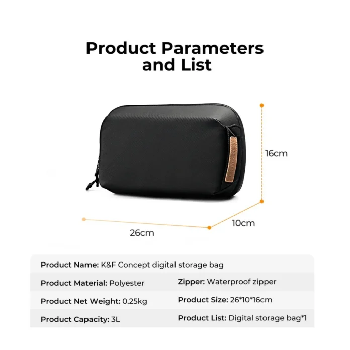 Túi đựng phụ kiện K&F Concept Tech Pouch 4L - KF13.130V1