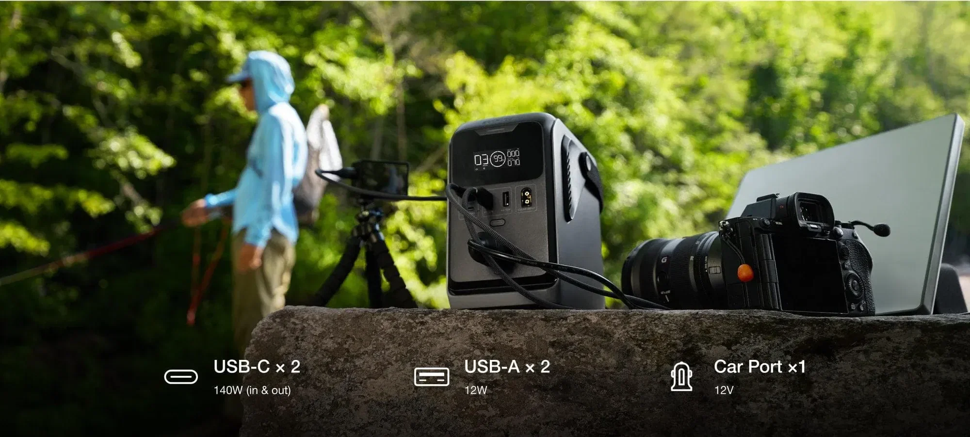 EcoFlow Trail 300 DC sạc kép USB-C nhanh chóng