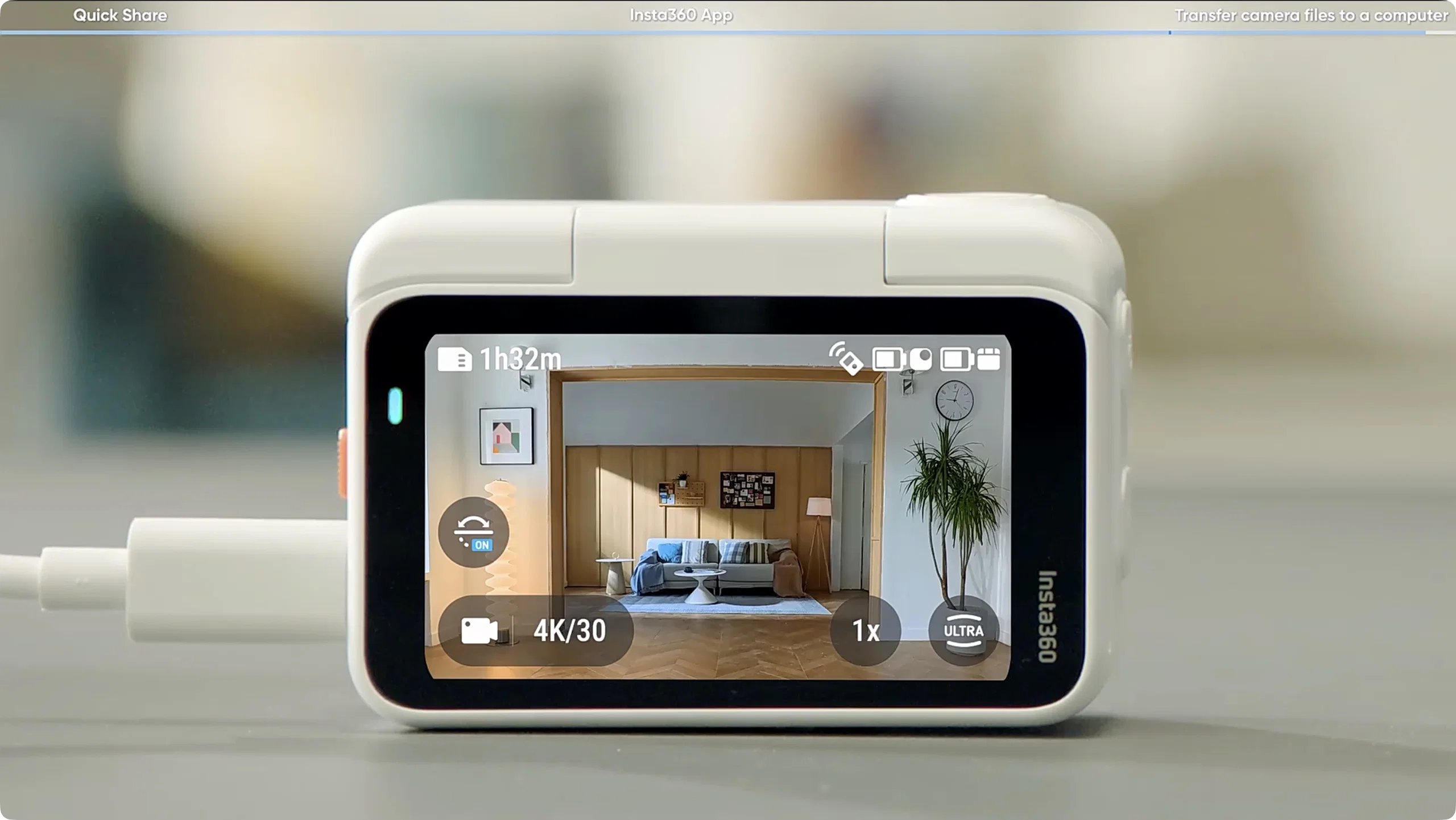 cách chuyển file từ insta360 go ultra 1