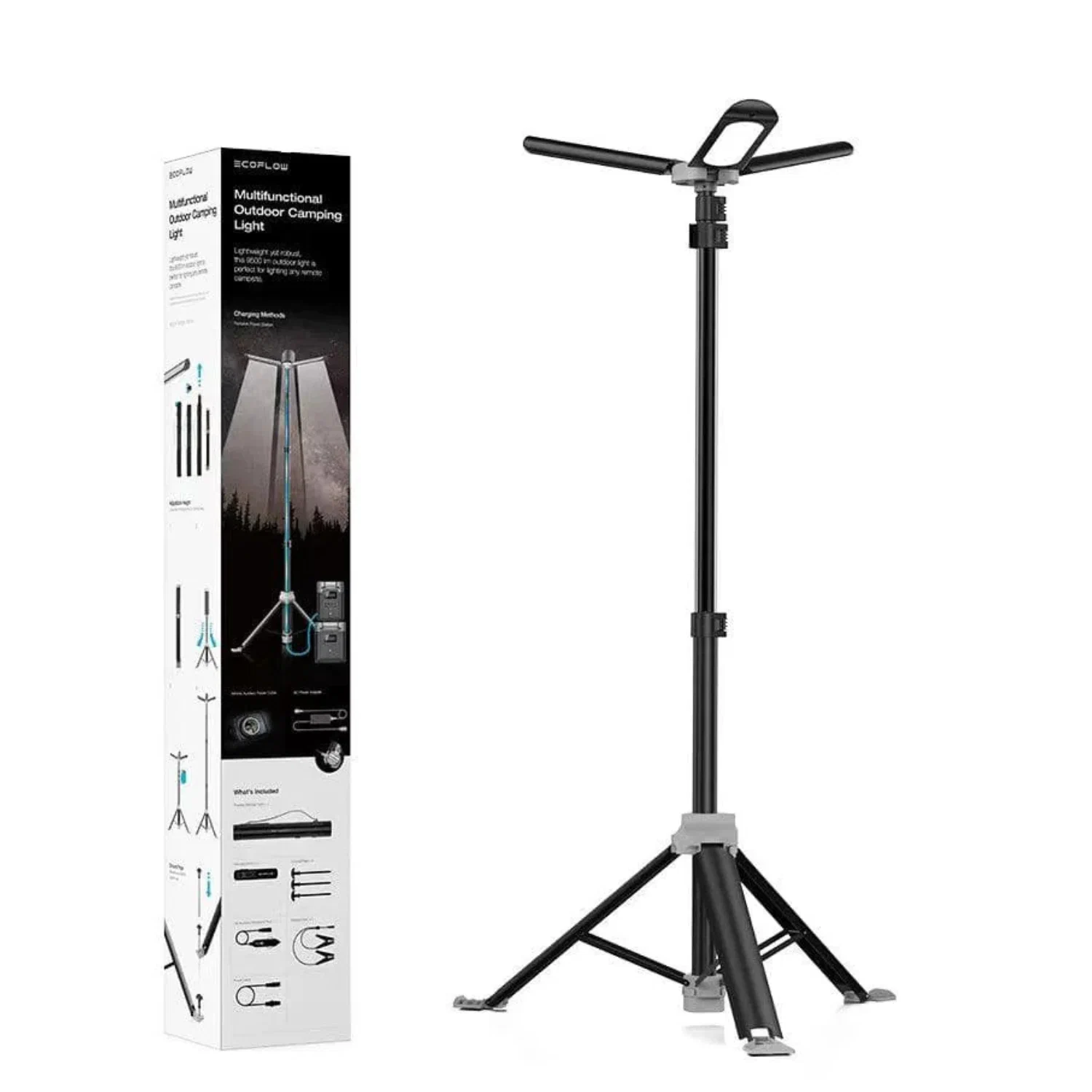 Đèn dã ngoại EcoFlow Multifunctional Outdoor - 9500 Lumens, chân đứng 2.5m, chống nước IP54