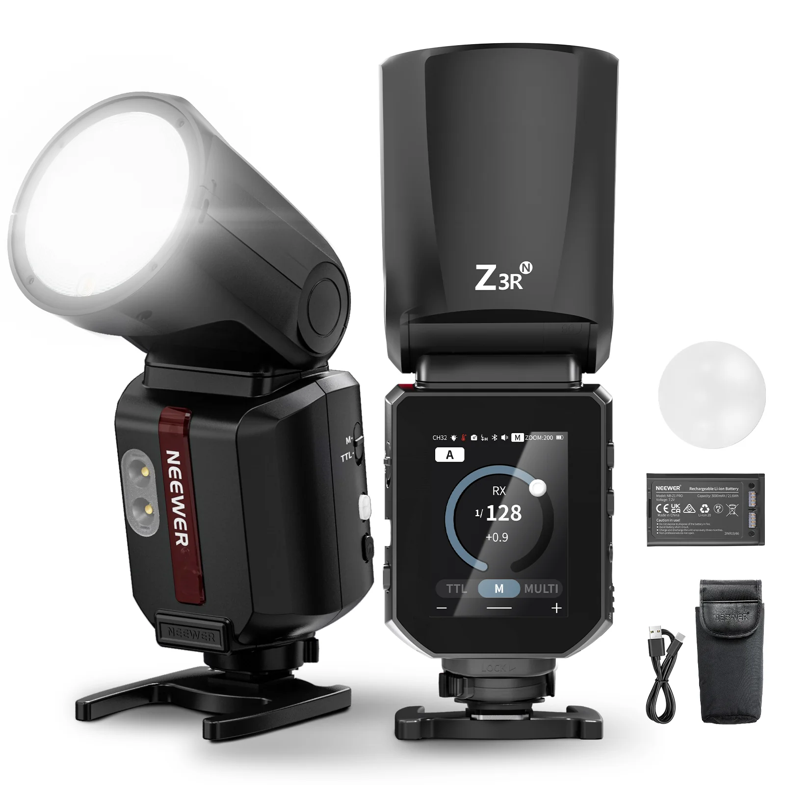 Đèn flash Neewer Z3R Nikon – 100Ws TTL, HSS, đầu tròn