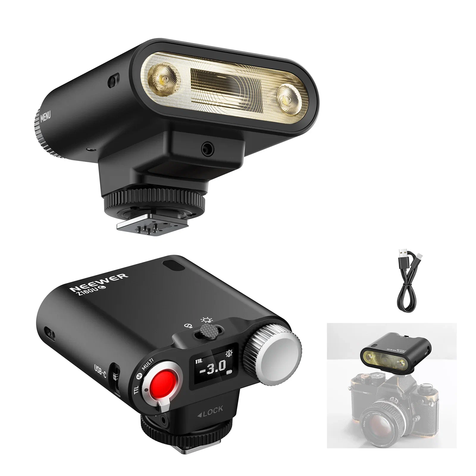 Đèn flash NEEWER Z160U TTL mini – Nhỏ gọn, retro, linh hoạt
