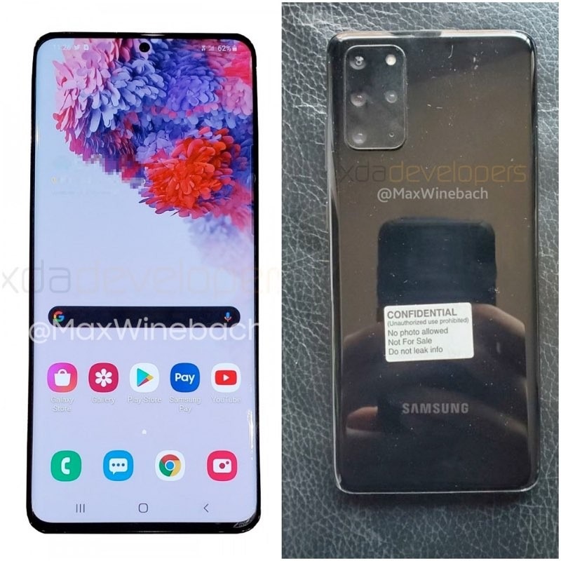 Rò rỉ hình ảnh thật đầu tiên của Samsung Galaxy S20 + 5G