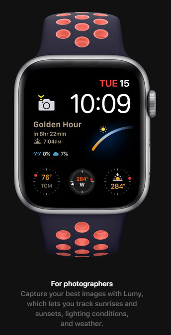 Apple Watch Series 6 mới sẽ có khả năng thông báo thời khắc Golden Hour cho nhiếp ảnh gia