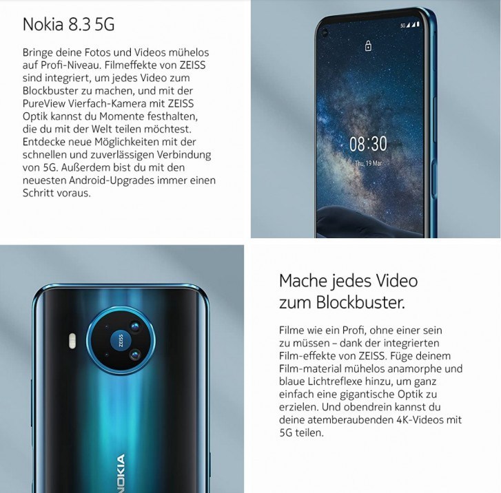 Nokia 8.3 5G xuất hiện trên Amazon Đức, sẽ sớm có mặt tại Việt Nam?