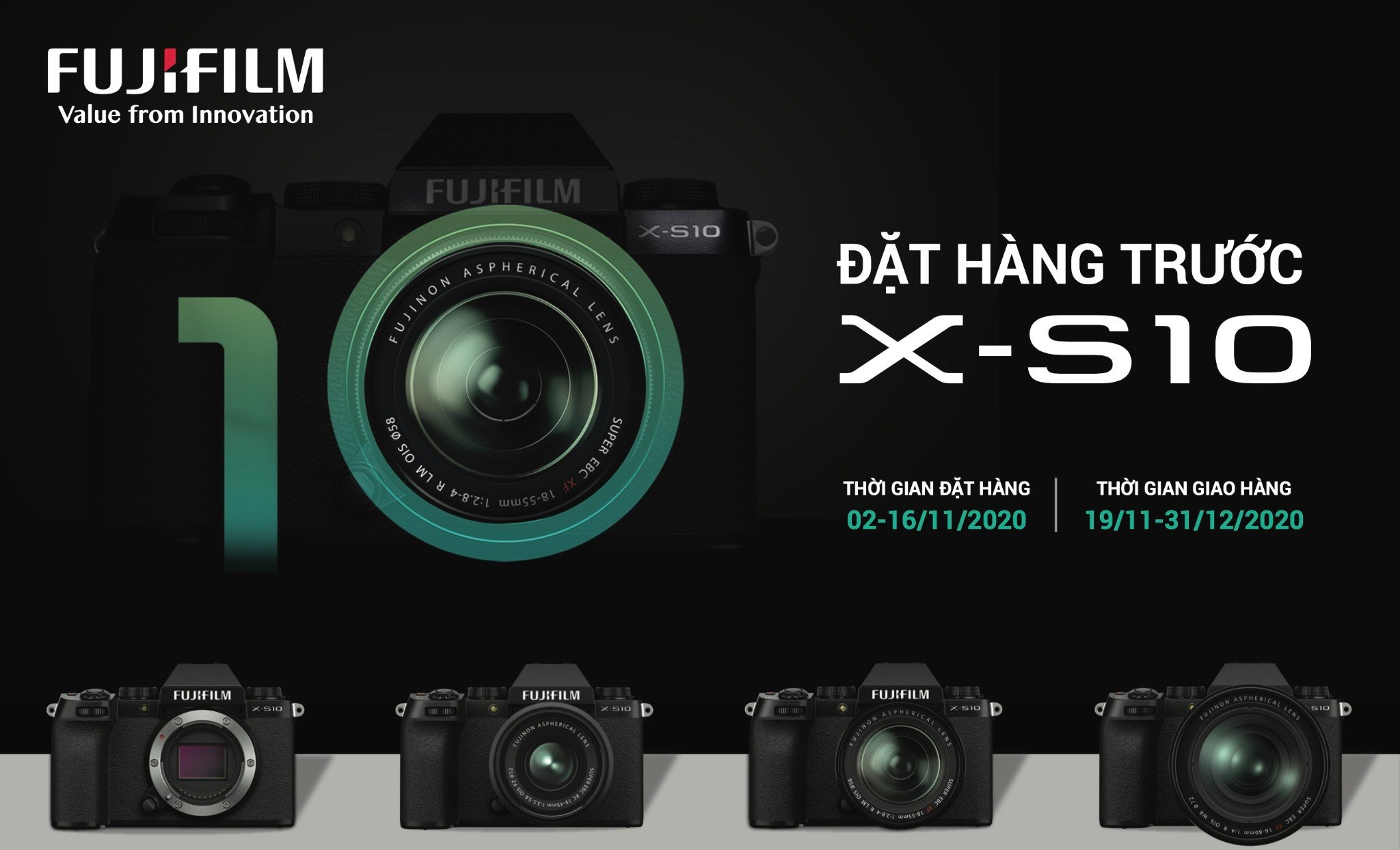 Đặt hàng Fujifilm X-S10 nhận ngay bộ quà vệ tinh từ A-Z, không thiếu thứ gì