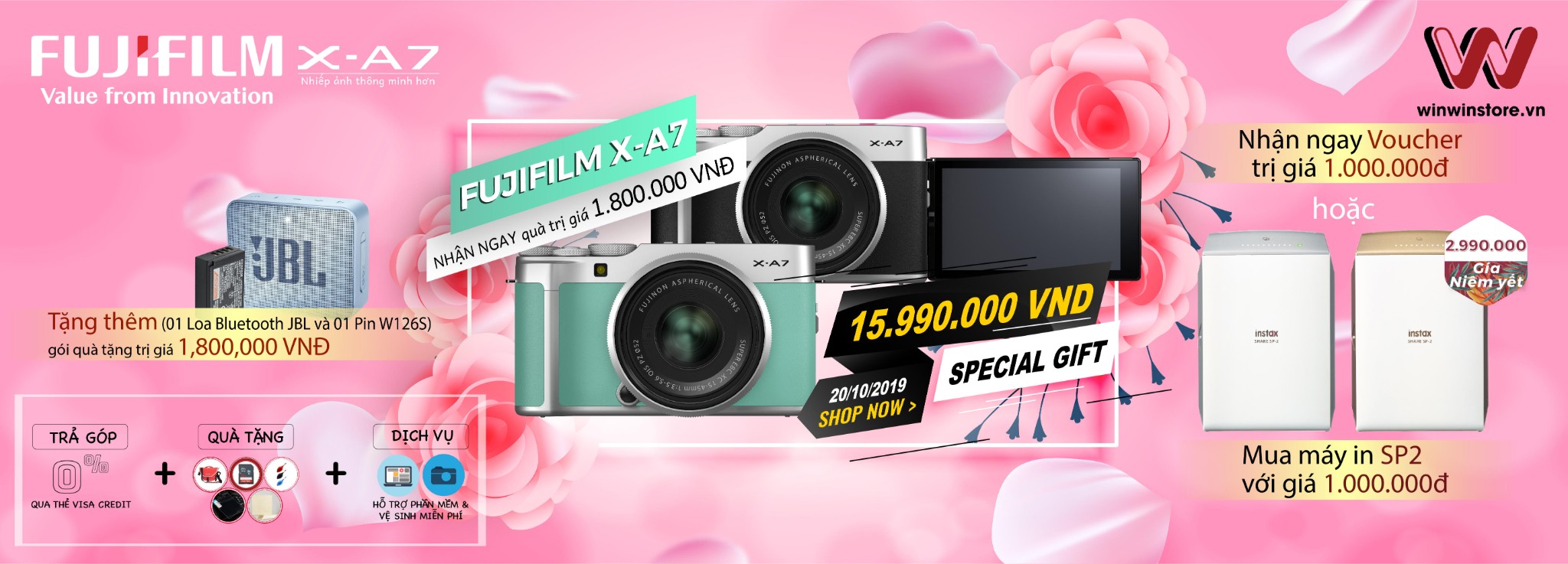 Fujifilm X-A7: Món quà dành cho phái nữ với nhiều phần quà hấp dẫn từ WinWin Store