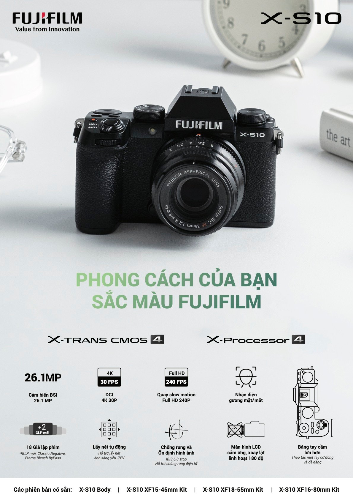 Đặt hàng Fujifilm X-S10 nhận ngay bộ quà vệ tinh từ A-Z, không thiếu thứ gì