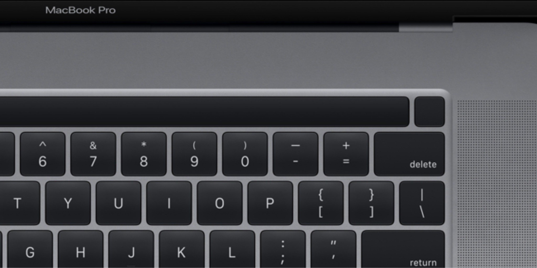Bố cục thanh Touch Bar và Touch ID trên Macbook Pro 16-inch sẽ có sự thay đổi