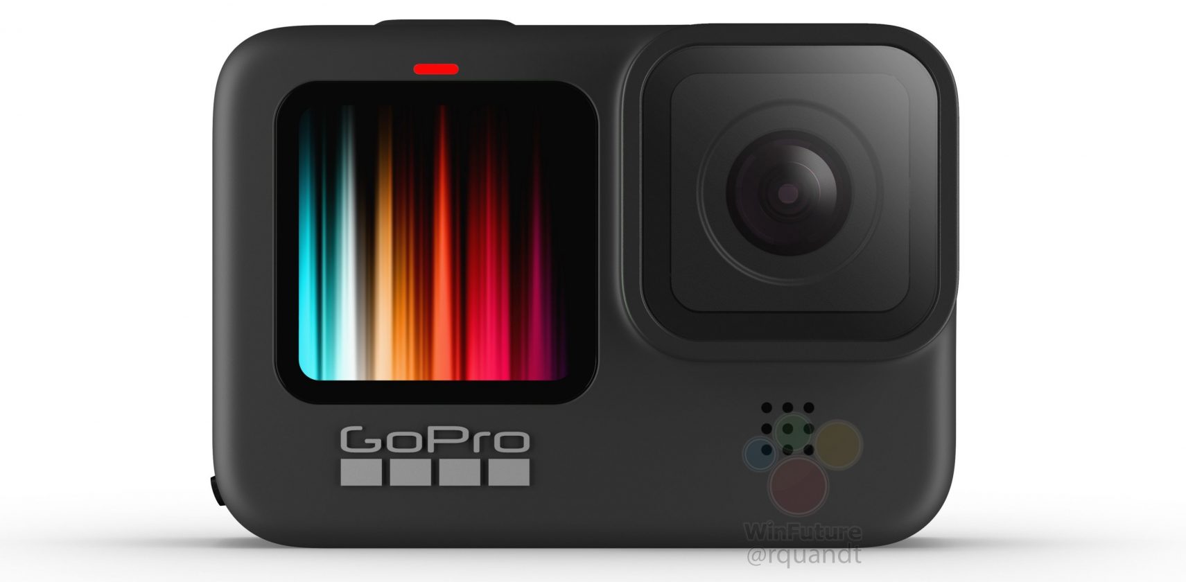 GoPro Hero 9 Black có thể có màn hình màu phía trước, hiển thị được hình ảnh khi quay