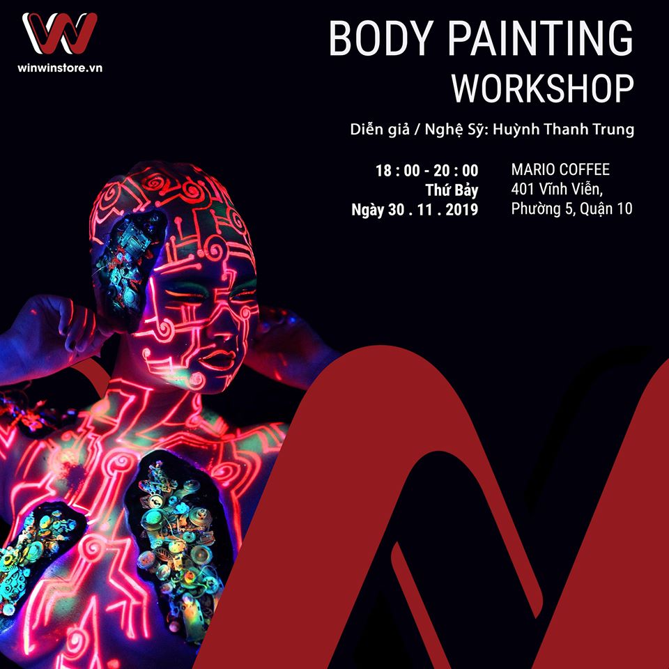 Workshop "Chân Dung bởi Họa sỹ Body Painting" tại WinWin Store (30/11)
