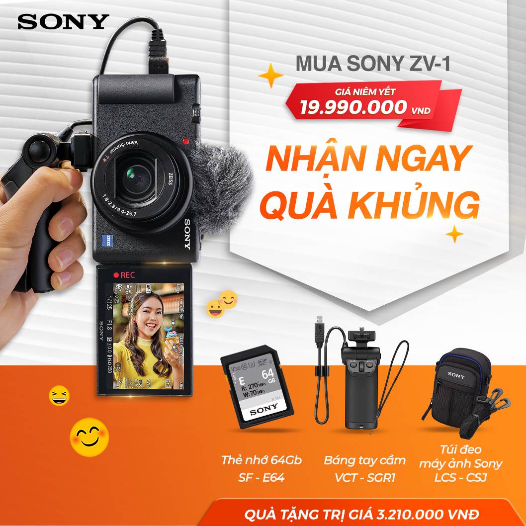 Sony ZV-1 chính thức mở bán, giá 19,990,000 VND, đặt hàng tại WinWinStore từ ngày 13/06/2020