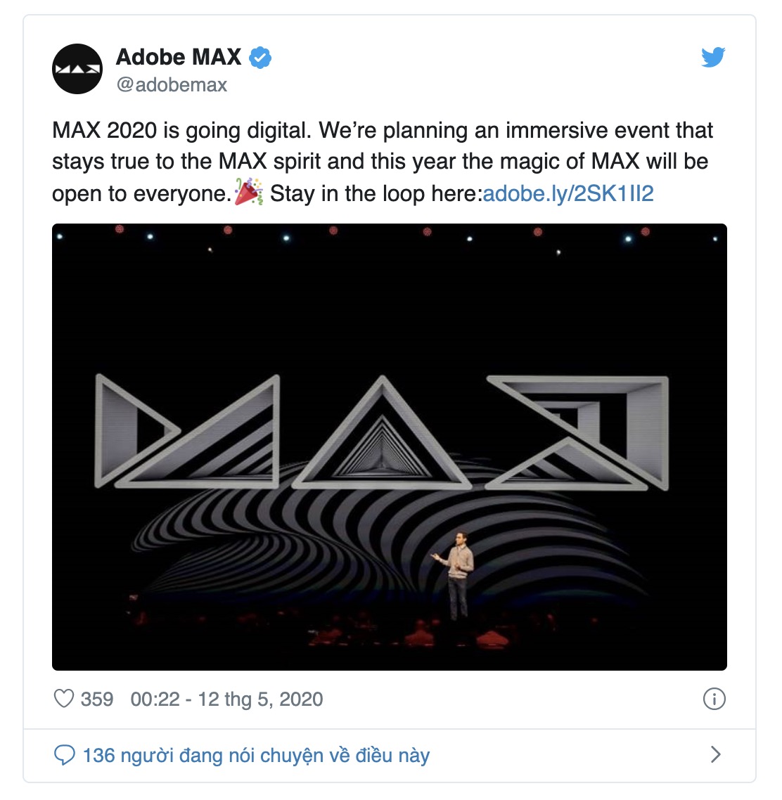 Hội nghị sáng tạo Adobe MAX 2020 năm nay sẽ tổ chức trực tuyến