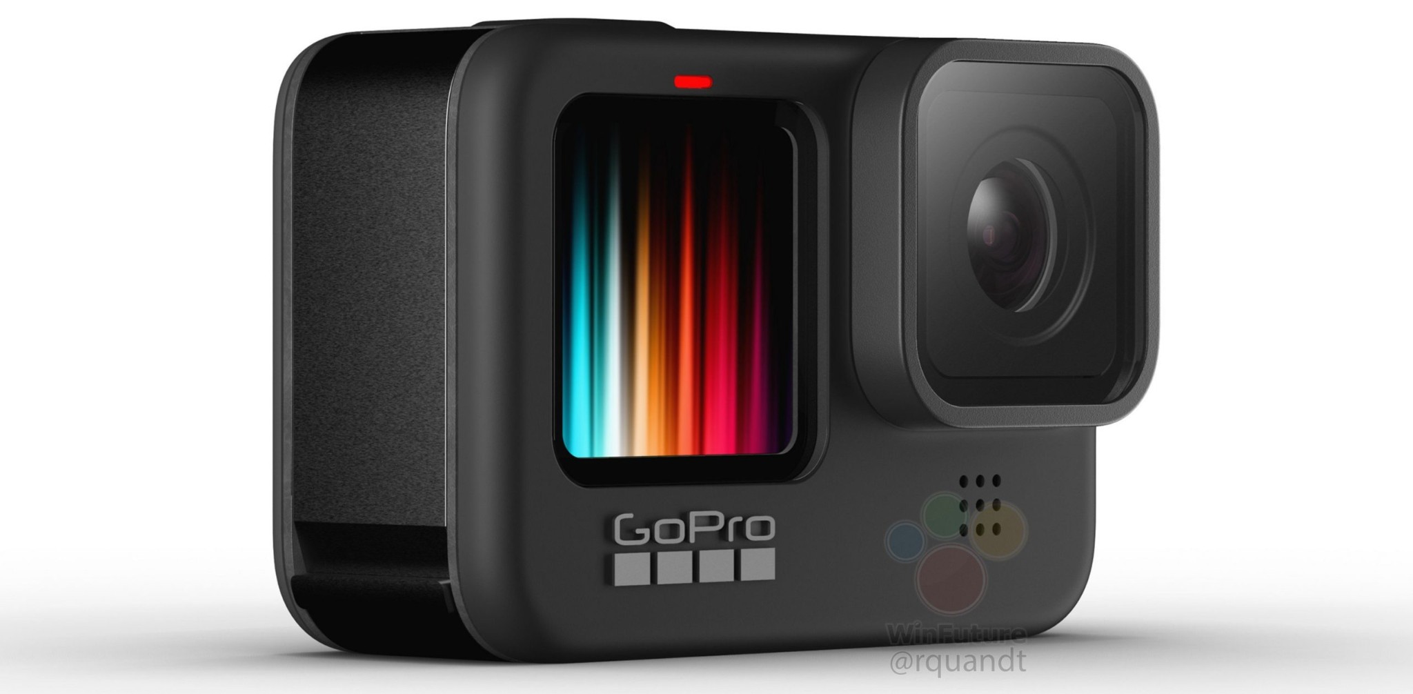 GoPro Hero 9 Black có thể có màn hình màu phía trước, hiển thị được hình ảnh khi quay