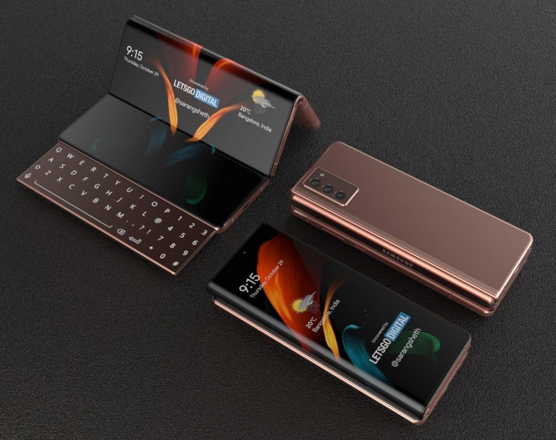 Concept về Galaxy Z Fold gập mới với màn hình có thể gập làm ba