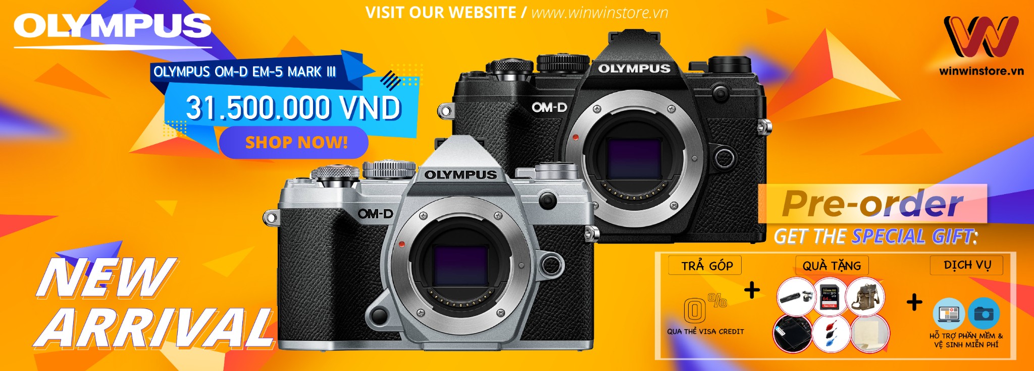 Pre-order Olympus OM-D EM-5 Mark III với các phần quà từ WinWin Store